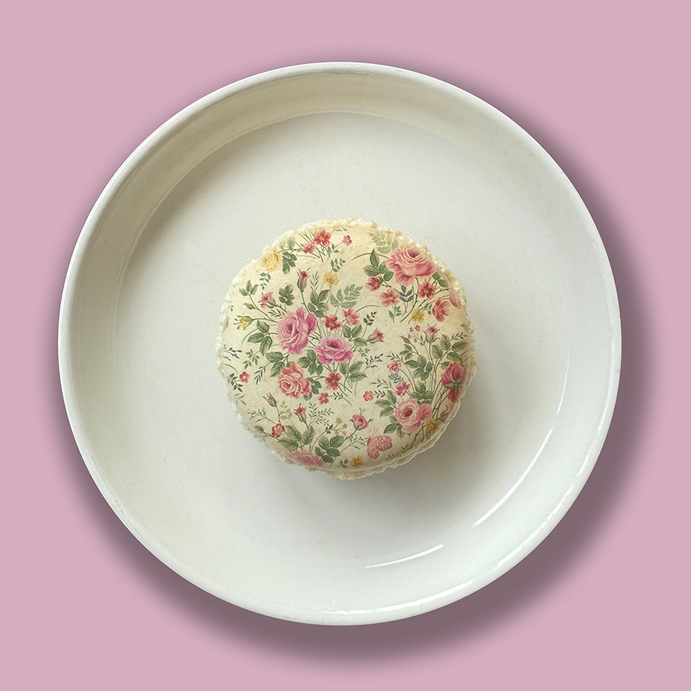 MOCKUP Macaron Fleur vintage